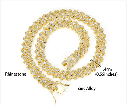 Diamond-Shaped Cuban Link Necklace