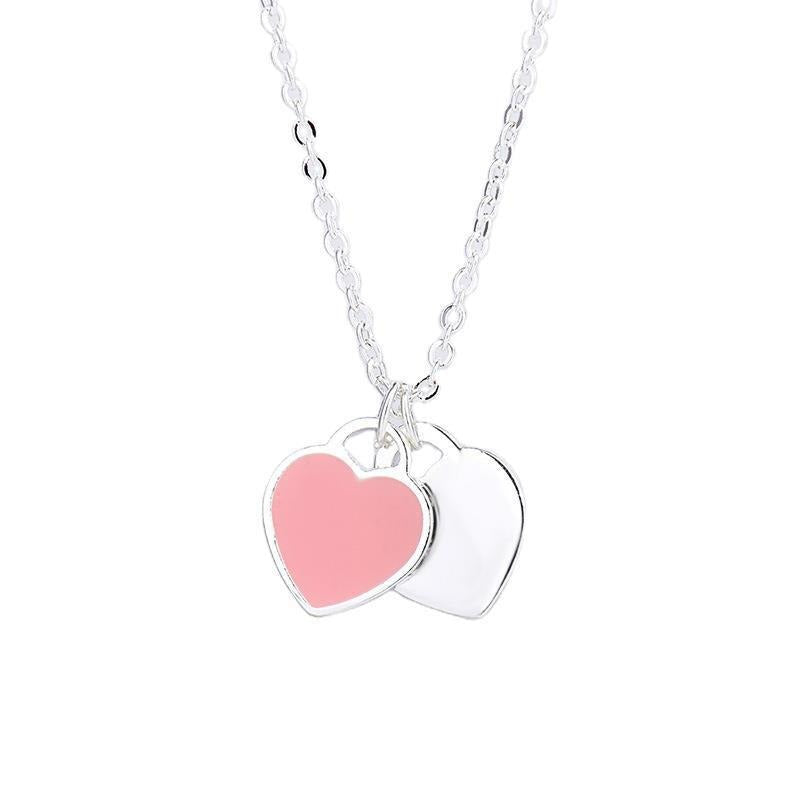 925 Sterling Silver Love Necklace with Heart Pendant