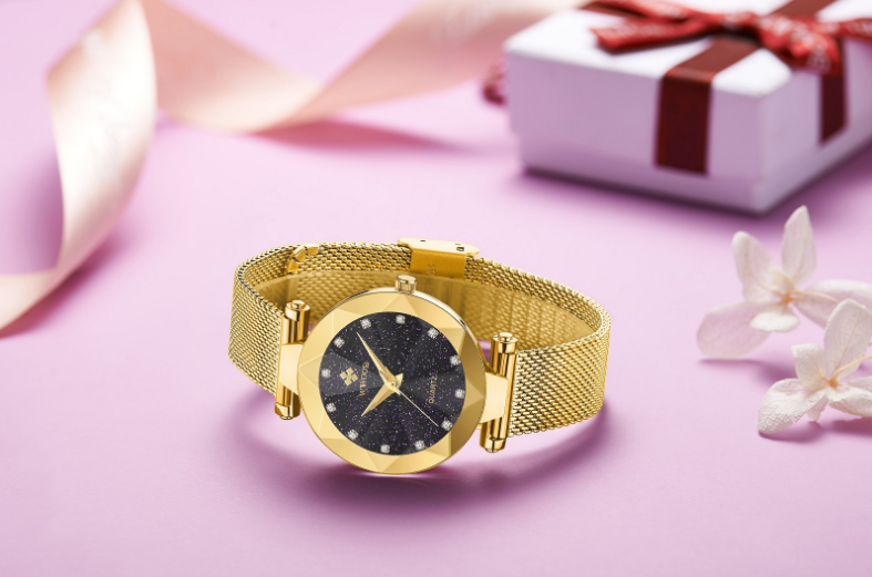 Waterproof Quartz Watch with Mesh Band