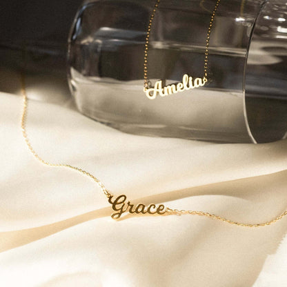 Custom Stainless Steel Name Necklace with Pendant
