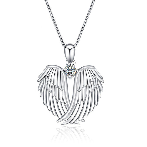 Angel Wing Necklace in 925 Silver for Women