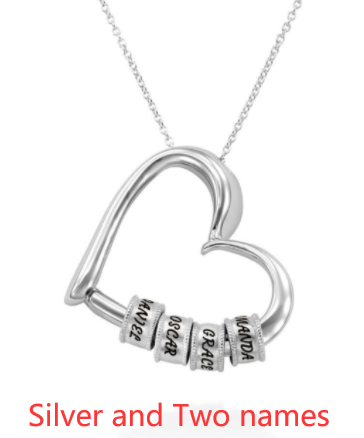 Heart Love Beaded Pendant Necklace,