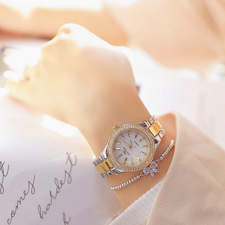 2019 Women's Crystal Diamond Stainless Steel Watch