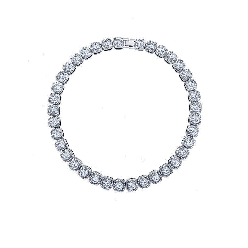 Exaggerated Cuban Link Necklace with Full Diamonds