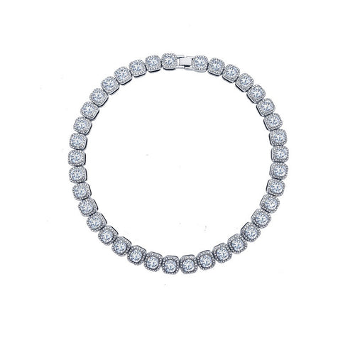 Exaggerated Cuban Link Necklace with Full Diamonds