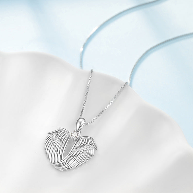 Angel Wing Necklace in 925 Silver for Women