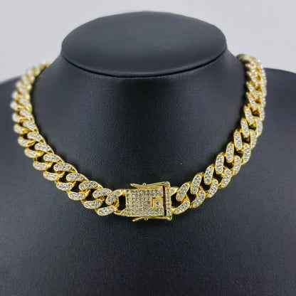 High-Quality Men's Cuban Link Chain - 12mm Hip Hop Style