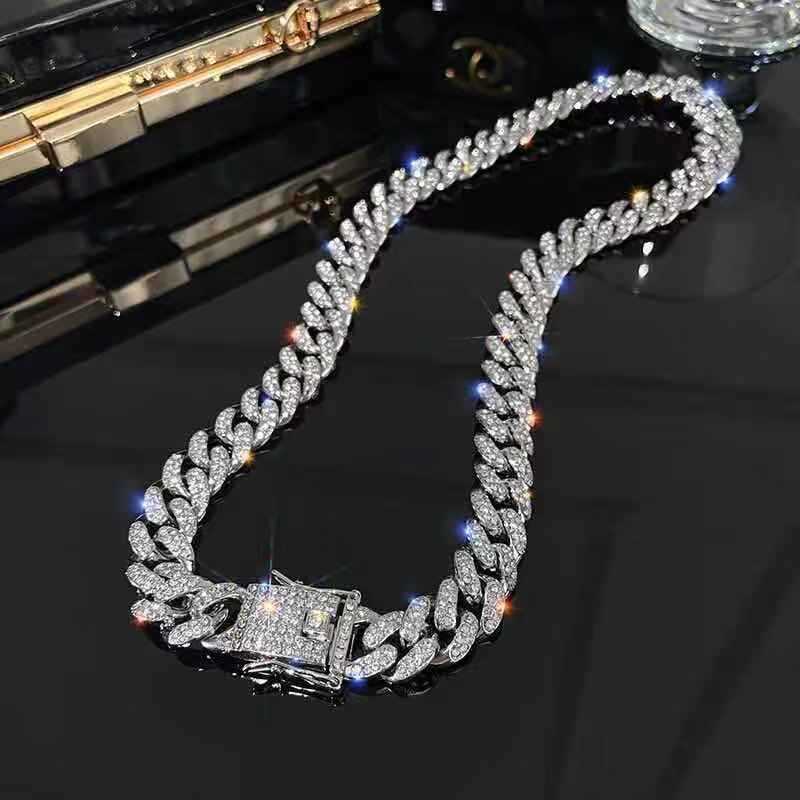 Diamond Cuban Necklace for Couples - Hip-Hop Style