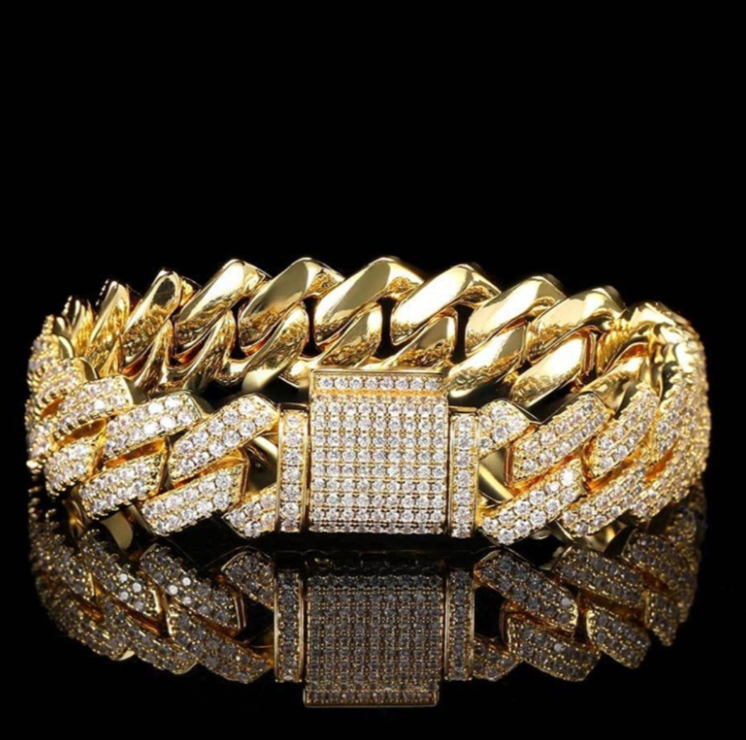 Iced Out Cuban Zircon Bracelet
