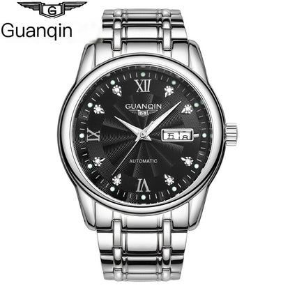 Men's Swiss Mechanical Watch with Steel Band (Waterproof)