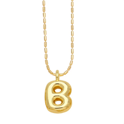 Gold-Plated 26-Letter Pendant Necklace – Hip Hop Clavicle Chain