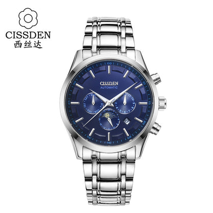 Luxury Men's Swiss Automatic Mechanical Watch with Luminous