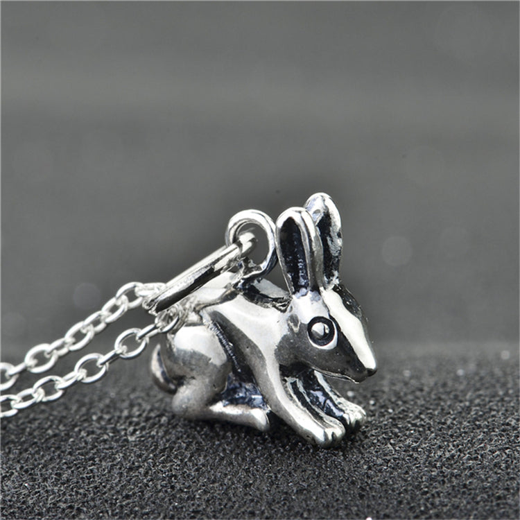 Rabbit Pendant, Women's Necklace, 925 Sterling Silver