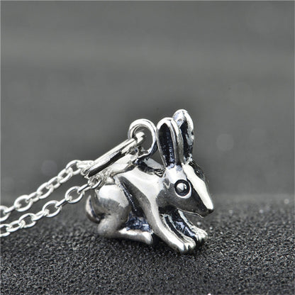 Rabbit Pendant, Women's Necklace, 925 Sterling Silver