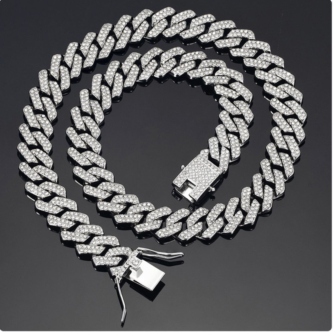 Diamond-Shaped Cuban Link Necklace
