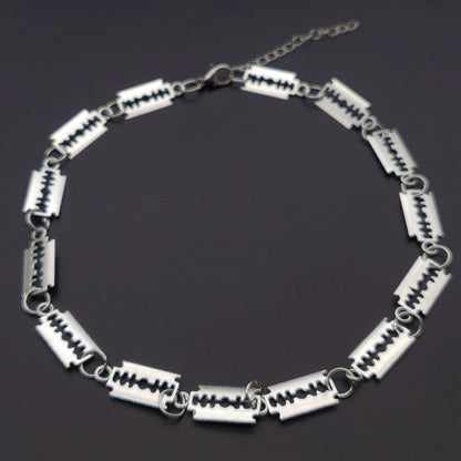 Unisex Hip Hop Fashion Alloy Blade Necklace for Parties