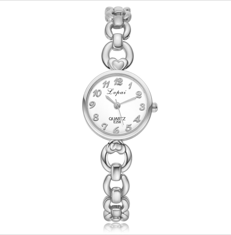 Diamond-Studded Alloy Women's Bracelet Watch
