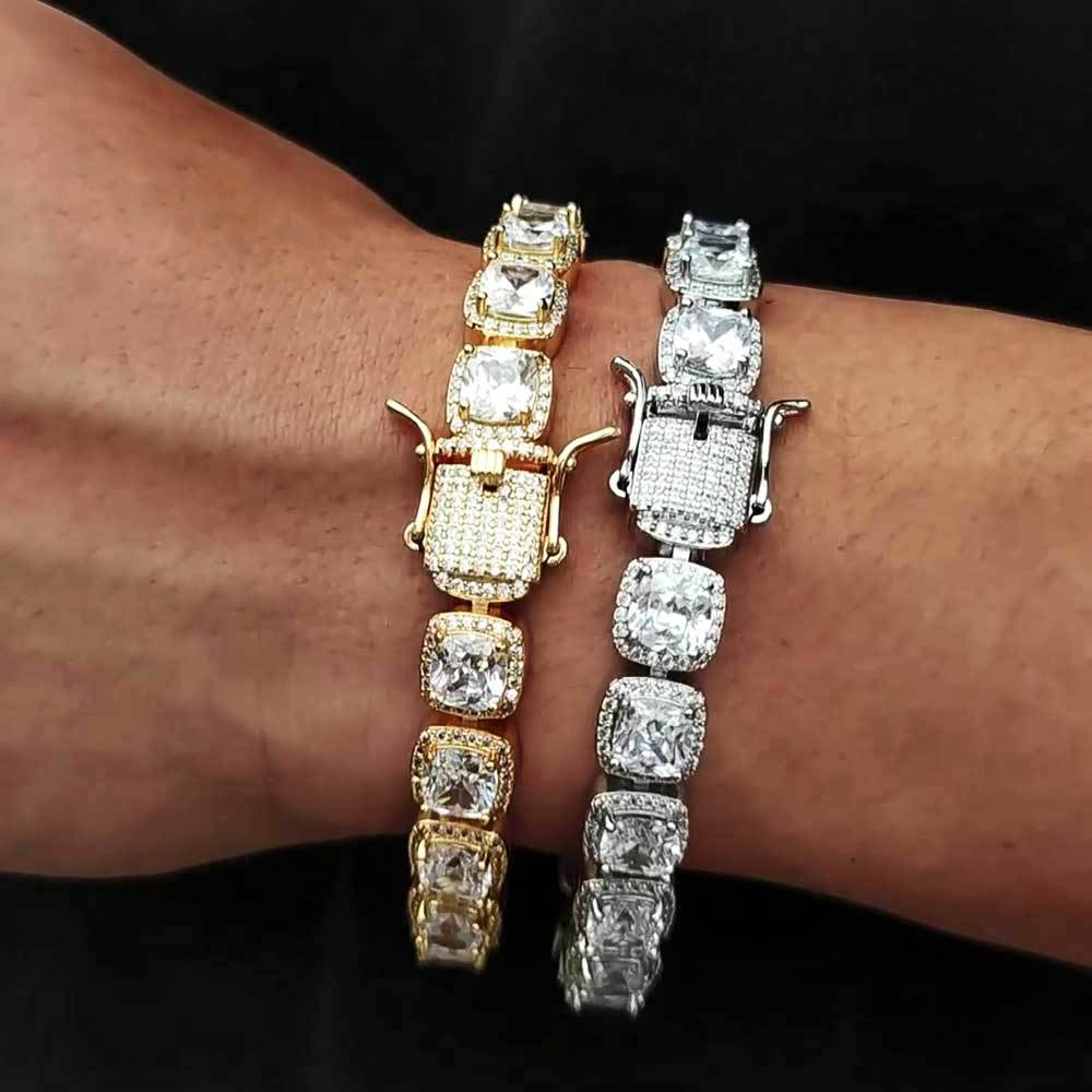 10mm Men's Rock Candy Zircon Bracelet