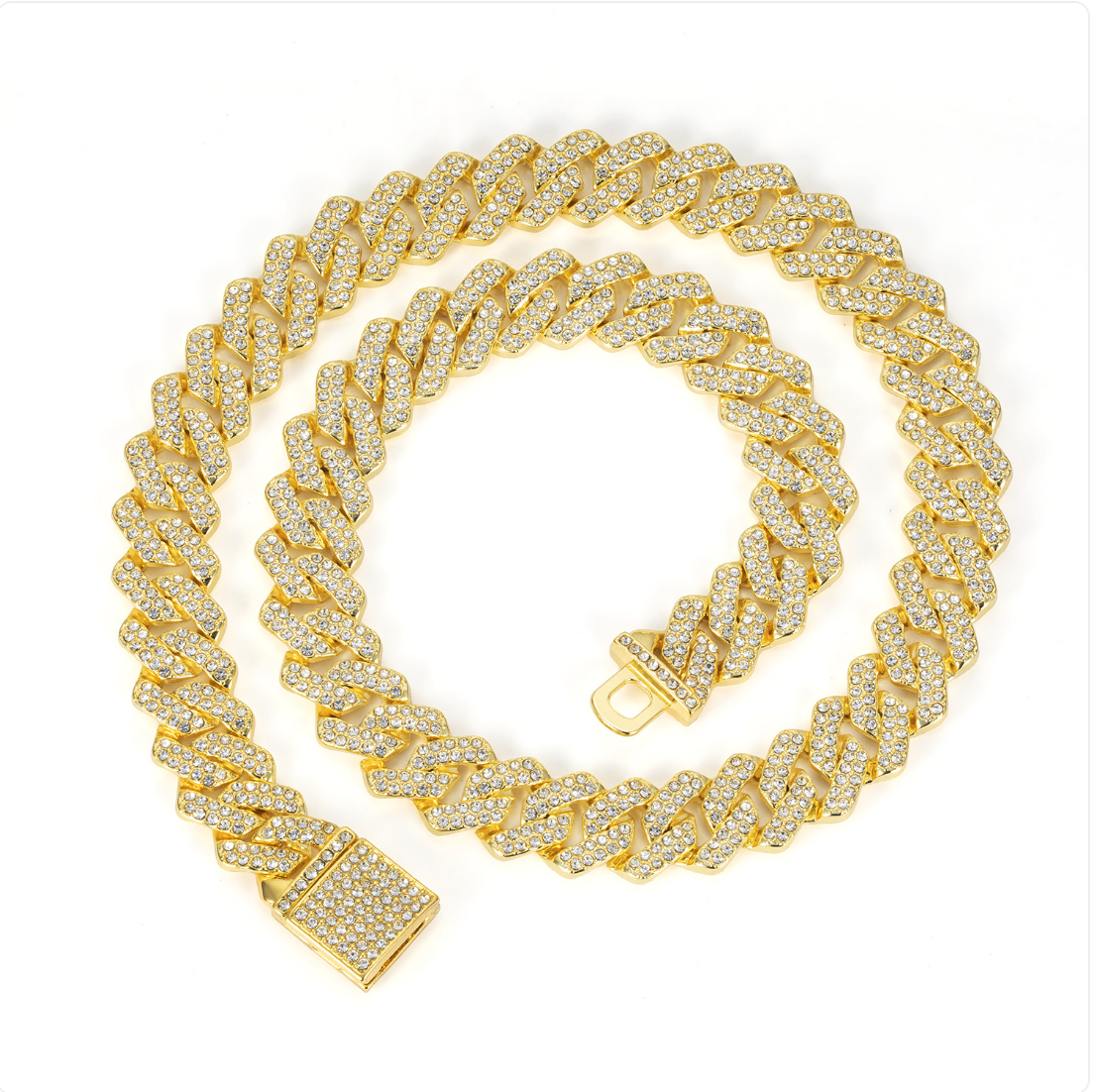 Diamond-Shaped Cuban Link Necklace