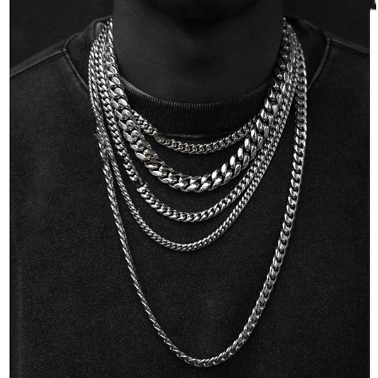 Titanium Steel Cuban Chain Necklace