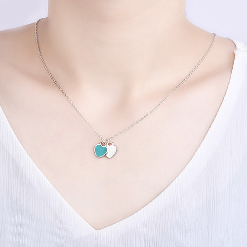 925 Sterling Silver Love Necklace with Heart Pendant