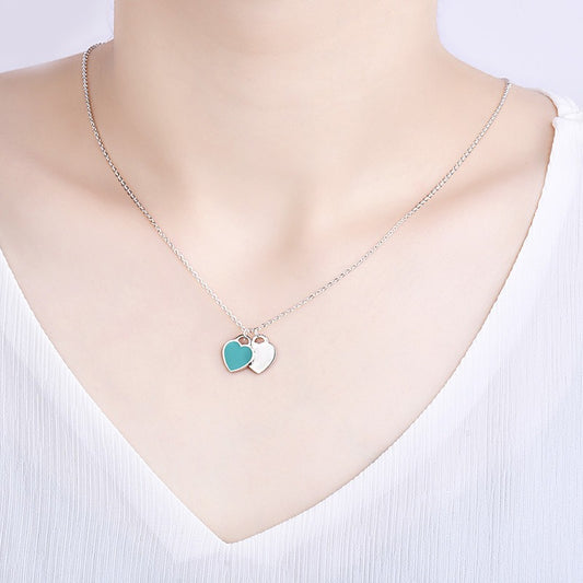 925 Sterling Silver Love Necklace with Heart Pendant