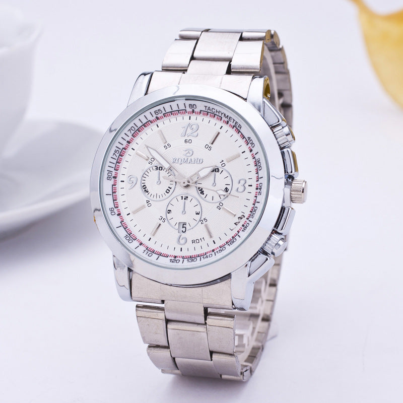 Diamond-Studded Mesh Women's Steel Casual Watch
