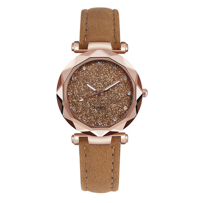 Blush Pink Starry Sky Watch for Girls - Minimalist Design