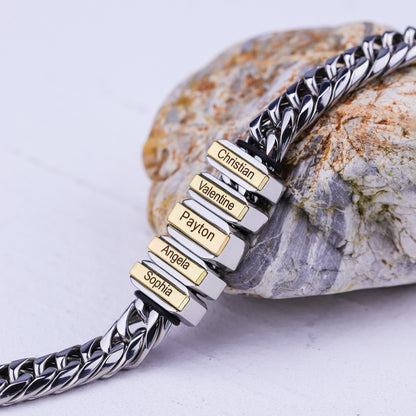 Men's Cuban Link Bracelet - Engraveable Titanium Steel