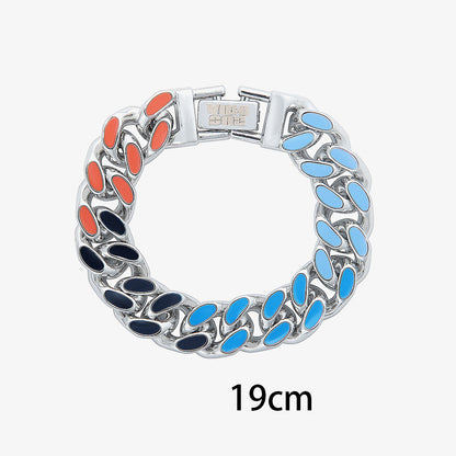 Colorful Cuban Bracelet in High Street Style