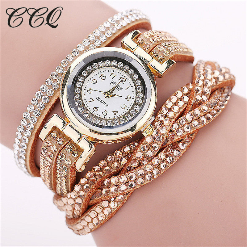 Trendy Twisted Women's Bracelet with Quartz Watch
