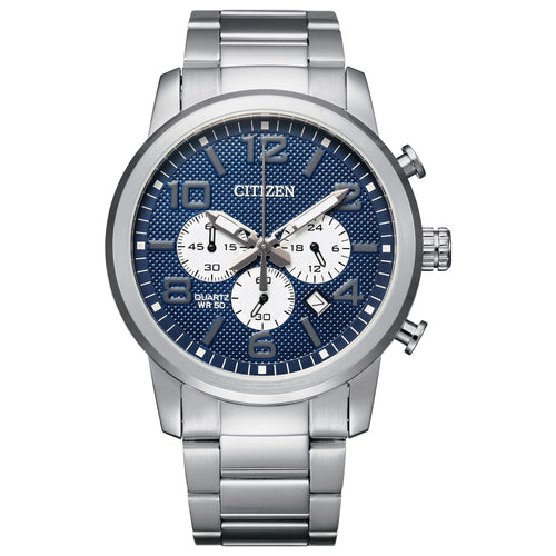 Citizen Quartz Mens Watch Stainless Steel Classic Silver-Tone (Model: AN8050-51M)