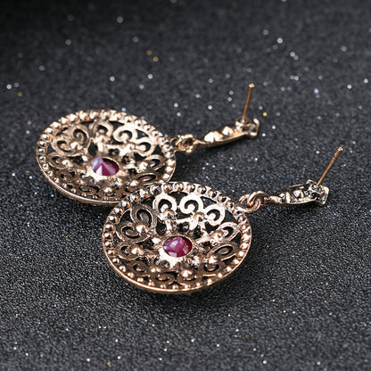 Bridal Set with Resin Rhinestone Necklace and Earrings