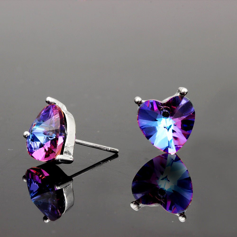 Swarovski Heart Pendant Earring and Necklace Set