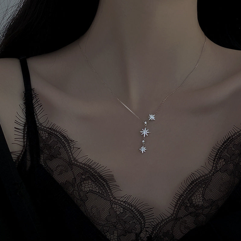Women's 925 Sterling Silver Star Necklace - Minimalist Design