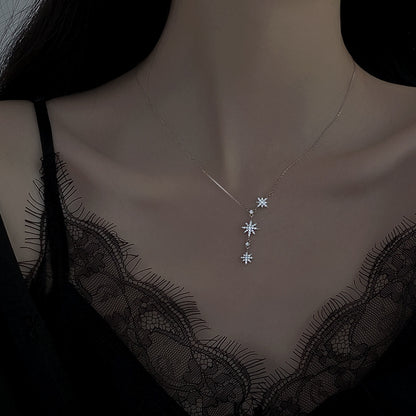 Women's 925 Sterling Silver Star Necklace - Minimalist Design
