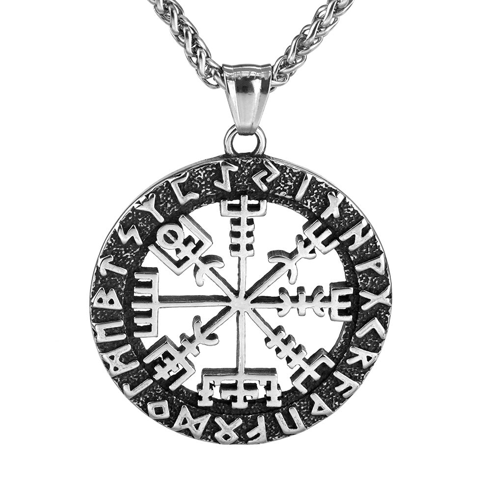 Personalized Vintage Compass Pendant Hip Hop Necklace