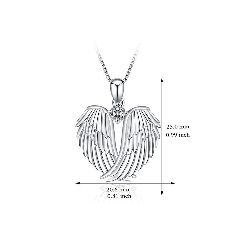 Angel Wing Necklace in 925 Silver for Women