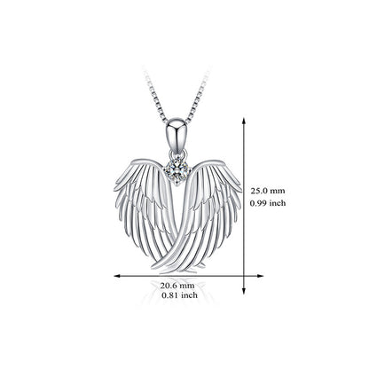 Angel Wing Necklace in 925 Silver for Women