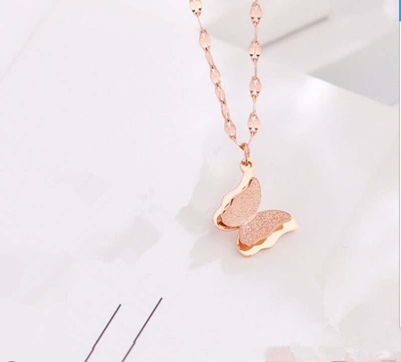 Rose Gold Four Leaf Clover Necklace for Women