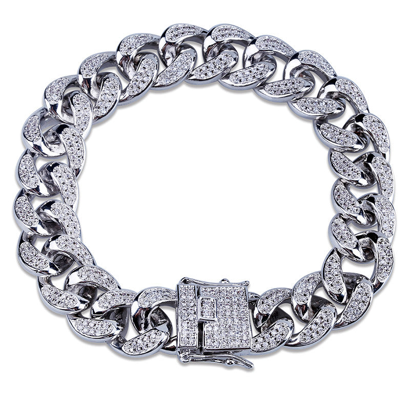 Miami Cuban Link with Zirconia Stone Jewelry Clasp