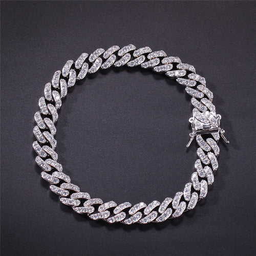 Gold-Plated Diamond Cuban Link Hip Hop Necklace