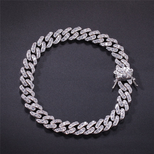 Gold-Plated Diamond Cuban Link Hip Hop Necklace
