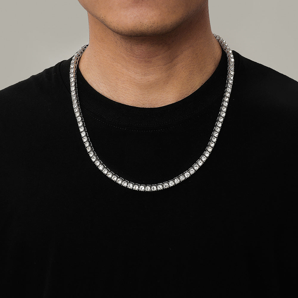 Rhinestone Hip-Hop Style Necklace for Men and Women