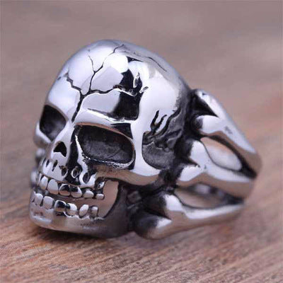 Korean Fashion Punk Skull Men's Stainless Steel Ring