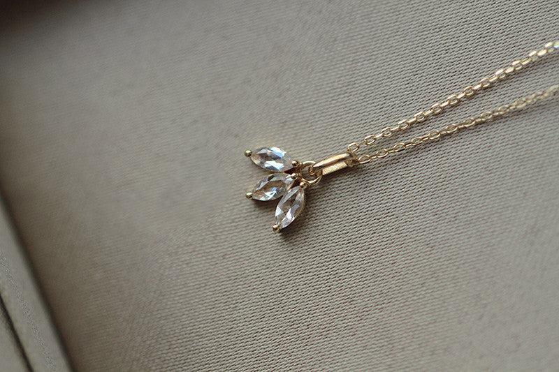 S925 Silver Plated 14K Gold French Minimalist Necklace