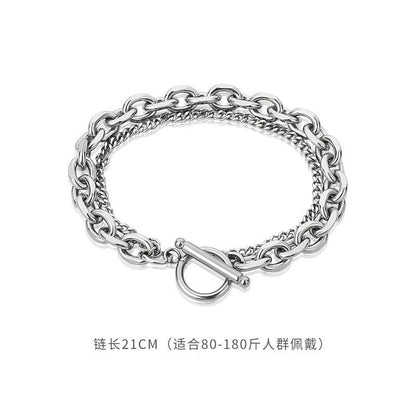 Men's Cuban Style Bracelet - Minimalist Summer Design