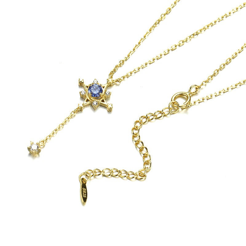 Japanese Style 925 Silver 14K Gold Plated Pendant Necklace