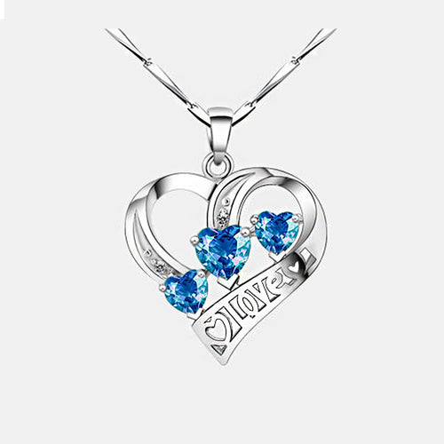 Heart-Shaped Amethyst Pendant Necklace for Women